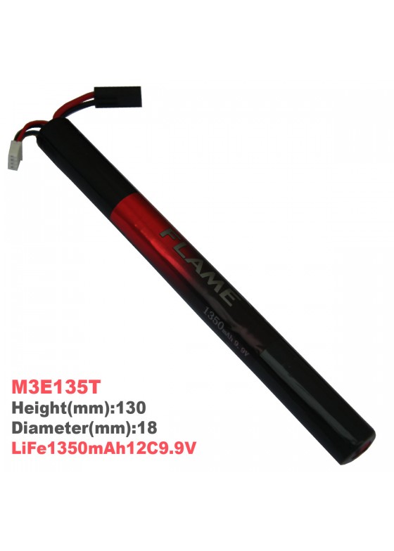 LiFe 1350mAh12C9.9V Iron phosphate-lithium battery(M3E135T)