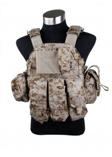 500D Nylon Airsoft  094 Tactical Vest With 5 Pouches AOR1