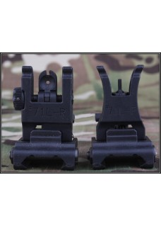 Tactical #71L Style Polymer Flip-Up Front & Rear Sight Set 