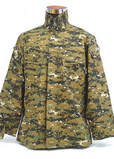 Army Clothing Combat Suit BDU Uniform Set Digital Woodland Camo