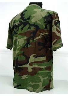 Fashion Camouflage Short Sleeve T-Shirt Woodland Camo