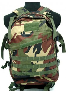 3-D Molle Assault Tactical Backpack-Woodland Camo