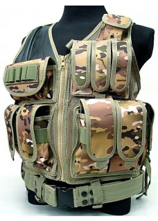 High Quality Airsoft Tactical Combat Mesh Vest 045 Reticularis Combat Vest-Multi Camo 