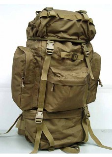 Wolf Slaves 65L Combat Rucksack Camping Backpack-TAN