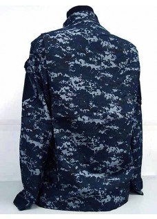 Tactical Military Special Force Combat Uniform Digital Blue Camo