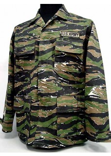Army Clothing Combat Suit BDU Uniform Set Tiger Stripe Camo