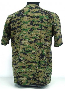 Fashion Camouflage Short Sleeve T-Shirt Digital Woodland Camo
