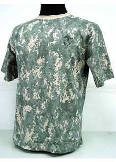 Fashion Camouflage Short Sleeve T-Shirt Digital ACU Camo