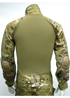 Combat Shirt & Pants With Elbow And Knee Pads Frog Suit Multi Camo