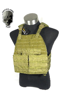 Tactical vest PI Lightweight Plate Carrier Khaki 6 pouches for sale