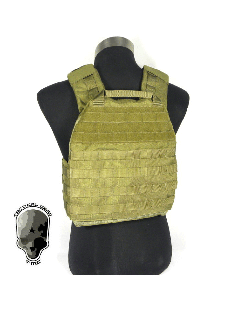 Tactical vest PI Lightweight Plate Carrier Khaki 6 pouches for sale