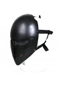 Grey Fox Face Mask Carbon Fiber Paintball Airsoft Tactical Mask  