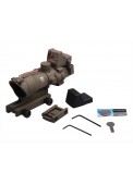 Tactical RifleScope Red Dot HY9176 ACOG SCOPE GL 4X32 1 with Red fiber and RMR 