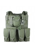 Tactical wolf slaves MBSS style Plate Carrier w/ 4 pouches combat vest