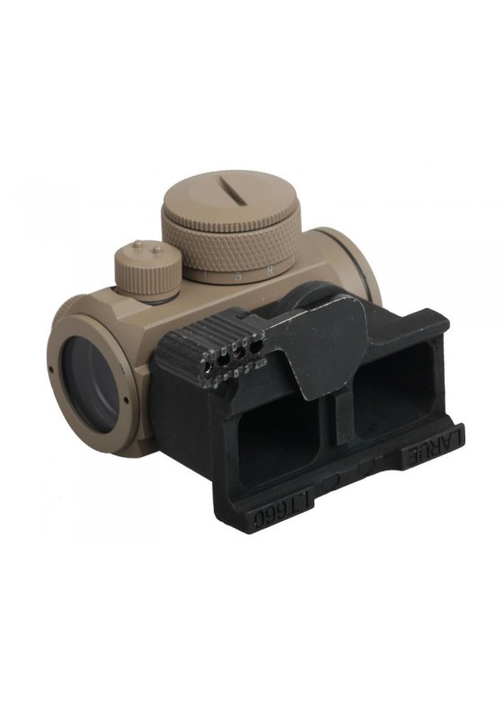 Tactical RifleScope HY9135 Passive Red Dot Collimator Reflex Sight with Adapt base in Sand 
