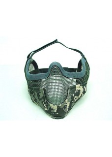 2代铁网面罩半脸护耳铁网透气 钢丝面罩CS面罩迷彩面具