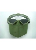 MARUI马路易高级带风扇防雾面罩/防护面具 黑色 沙色 绿色A款