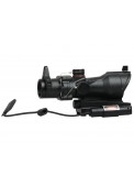 Tactical Rifle Scope HY9061 ACOG 1X32HD-2BL Rifle Scope with red laser light